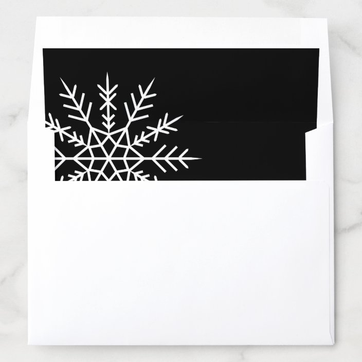 Elegant Large Snowflake Holiday Envelope Liner