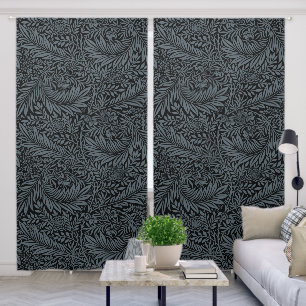Elegant Larkspur by William Morris, Dark Blackout Curtains