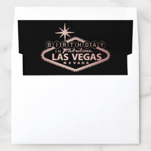 Elegant Las Vegas Birthday Envelope Liner