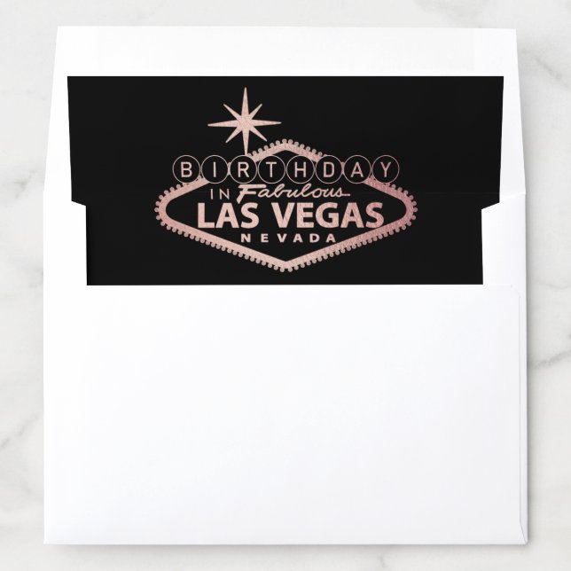 Elegant Las Vegas Birthday Envelope Liner (In Envelope)