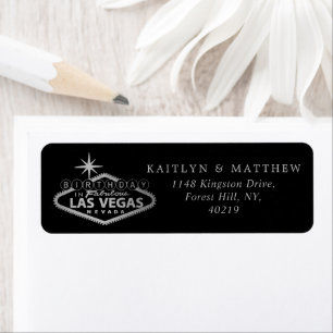 Elegant Las Vegas Birthday Label