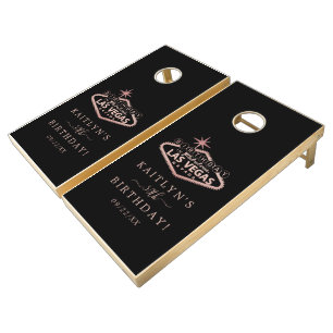 Elegant Las Vegas Birthday Party Cornhole Set