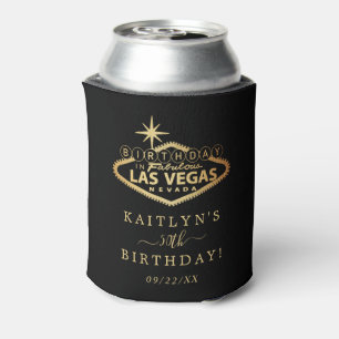 Elegant Las Vegas Birthday Party Favor Can Cooler