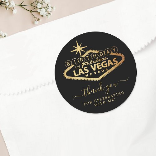 Elegant Las Vegas Birthday Party Thank You
