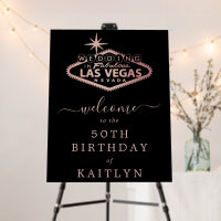 Elegant Las Vegas Birthday Party Welcome