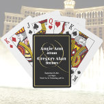 Elegant Las Vegas Casino Black Gold Minimal  Playing Cards<br><div class="desc">This set of playing cards will be a perfect favor for a casino themed wedding,  anniversary or vow renewal ceremony</div>