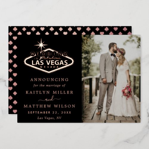 Elegant Las Vegas Destination Wedding Announcement