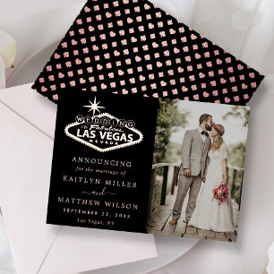 Elegant Las Vegas Destination Wedding Announcement