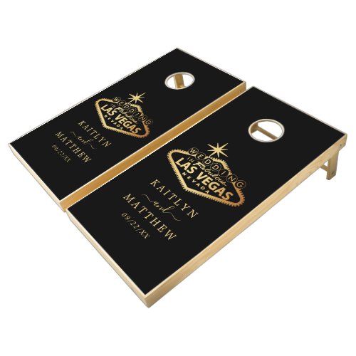 Elegant Las Vegas Destination Wedding Cornhole Set