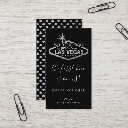 Elegant Las Vegas Destination Wedding Drink Ticket