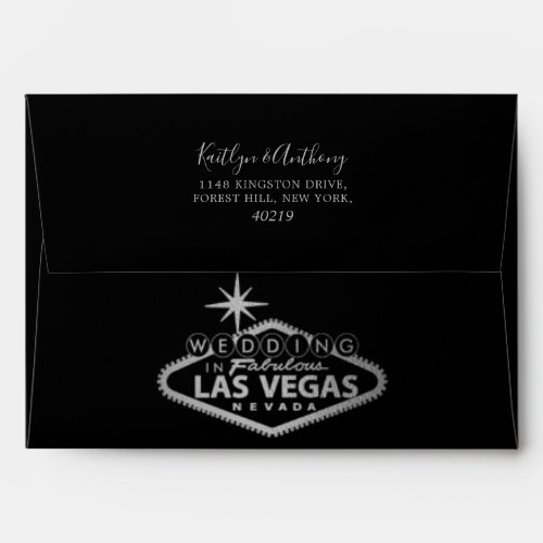 Elegant Las Vegas Destination Wedding Envelope