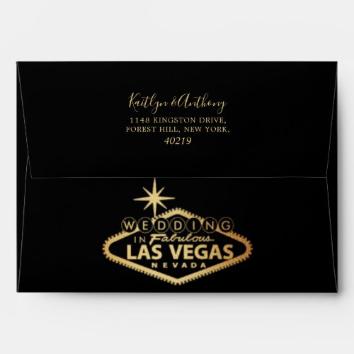 Elegant Las Vegas Destination Wedding Envelope