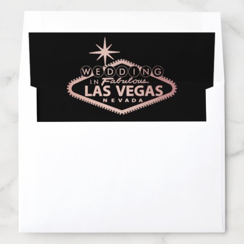 Elegant Las Vegas Destination Wedding Envelope Liner
