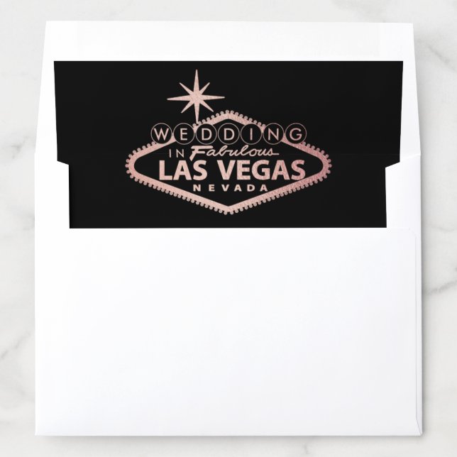 Elegant Las Vegas Destination Wedding Envelope Liner (In Envelope)