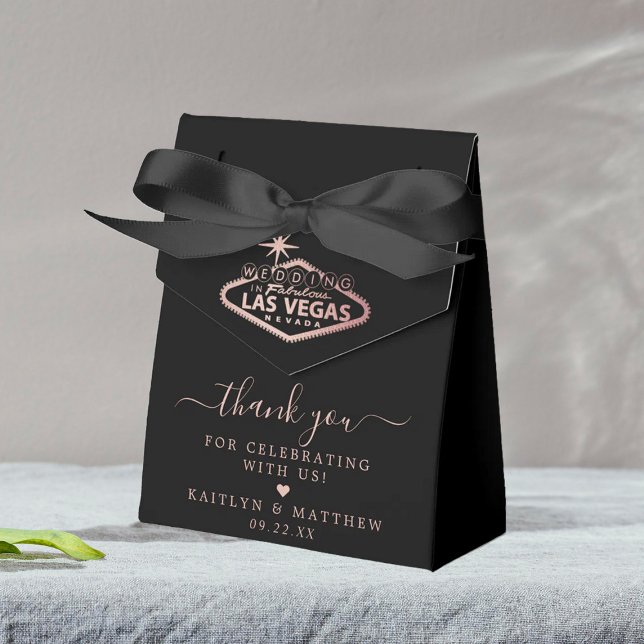 Elegant Las Vegas Destination Wedding Favor Boxes (Creator Uploaded)