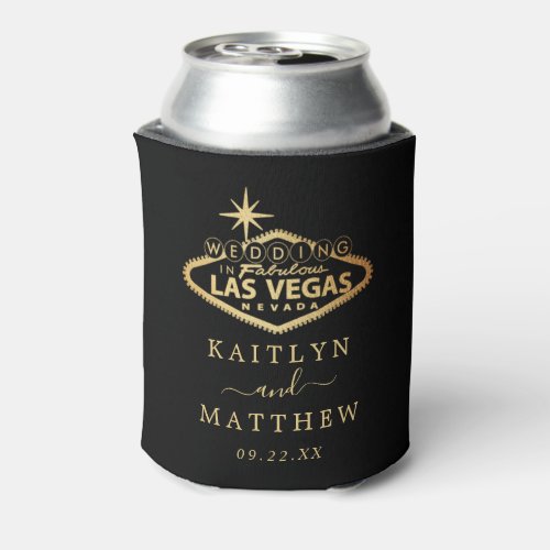 Elegant Las Vegas Destination Wedding Favor Can Cooler