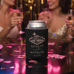 Elegant Las Vegas Destination Wedding Favor Can Cooler