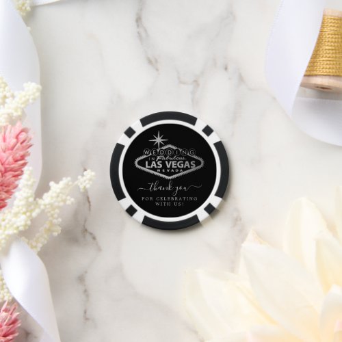 Elegant Las Vegas Destination Wedding Favor Poker Chips