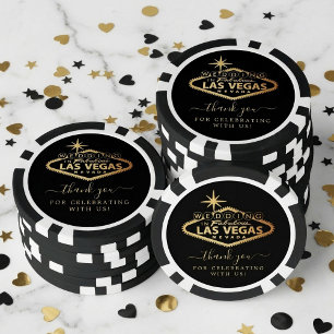 Elegant Las Vegas Destination Wedding Favor Poker Chips