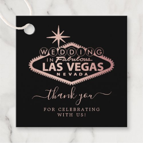 Elegant Las Vegas Destination Wedding Favor Tags