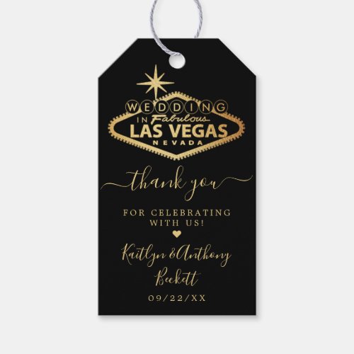 Elegant Las Vegas Destination Wedding Gift Tags