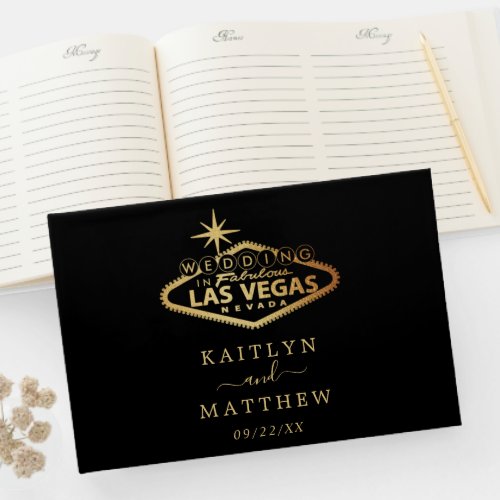 Elegant Las Vegas Destination Wedding Guest Book