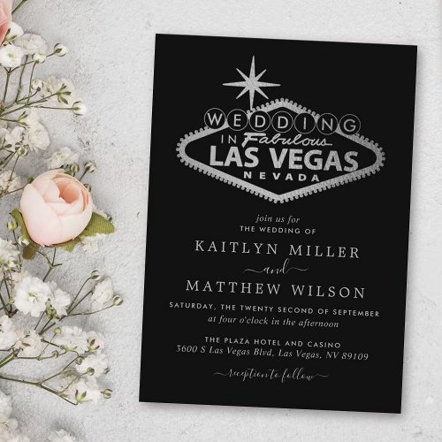 Elegant Las Vegas Destination Wedding Invitation