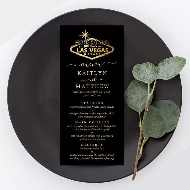 Elegant Las Vegas Destination Wedding Menu (Creator Uploaded)