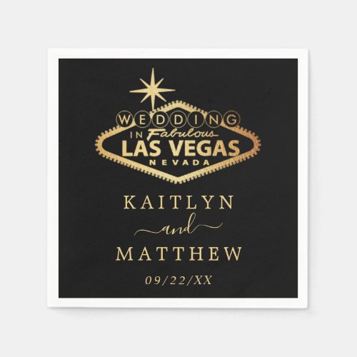 Elegant Las Vegas Destination Wedding Napkins