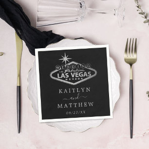 Elegant Las Vegas Destination Wedding Napkins