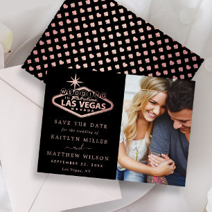 Elegant Las Vegas Destination Wedding Photo Save The Date