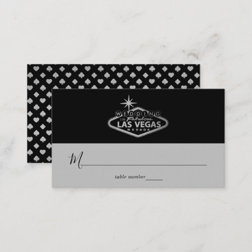 Elegant Las Vegas Destination Wedding Place Card