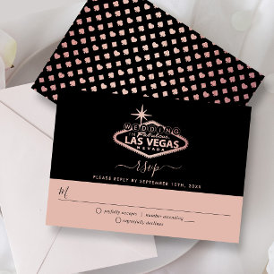 Elegant Las Vegas Destination Wedding RSVP Card