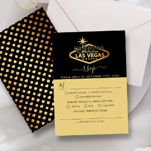 Elegant Las Vegas Destination Wedding RSVP Card