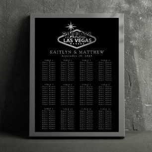 Elegant Las Vegas Destination Wedding Seating Plan Poster