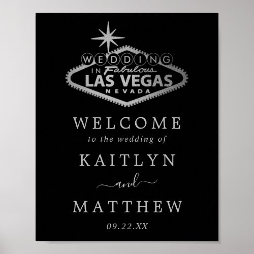 Elegant Las Vegas Destination Wedding Welcome Poster