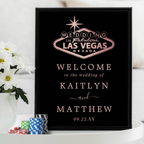 Elegant Las Vegas Destination Wedding Welcome Poster