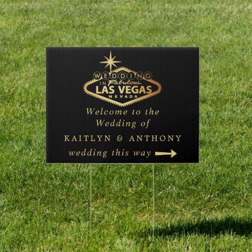 Elegant Las Vegas Destination Wedding Welcome Sign