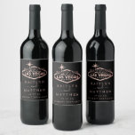 Elegant Las Vegas Destination Wedding Wine Label<br><div class="desc">Celebrate in style with these modern and very trendy wedding wine bottle labels. This design is easy to personalize with your special event wording and your guests will be thrilled when they see these fabulous labels.</div>