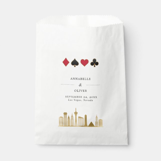 Elegant Las Vegas Photo Destination Wedding   Favor Bag (Front)