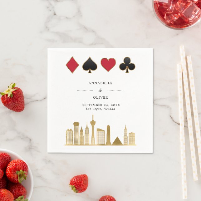 Elegant Las Vegas Photo Destination Wedding   Napkins (Insitu)