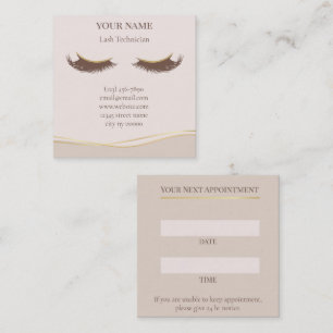 Elegant Lash Technician Appointment Card