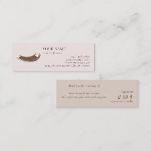 Elegant Lash Technician Thank you Card
