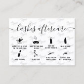 Elegant lashes aftercare black white illustration business card (Front)