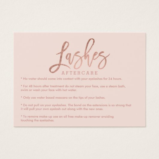 Elegant lashes aftercare rose gold blush pink (Front)