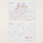Elegant lashes aftercare rose gold white marble (Front & Back)