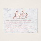 Elegant lashes aftercare rose gold white marble (Front)