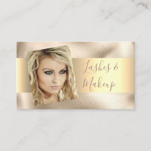 Elegant Lashes & Makeup Artist, DIY Name Gold Vs 2 Business Card
