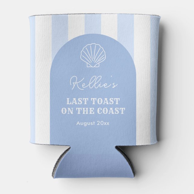 Elegant Last Toast Bachelorette Party Favor Can Cooler (Front)