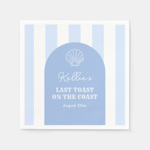 Elegant Last Toast On The Coast Bachelorette Party Napkins